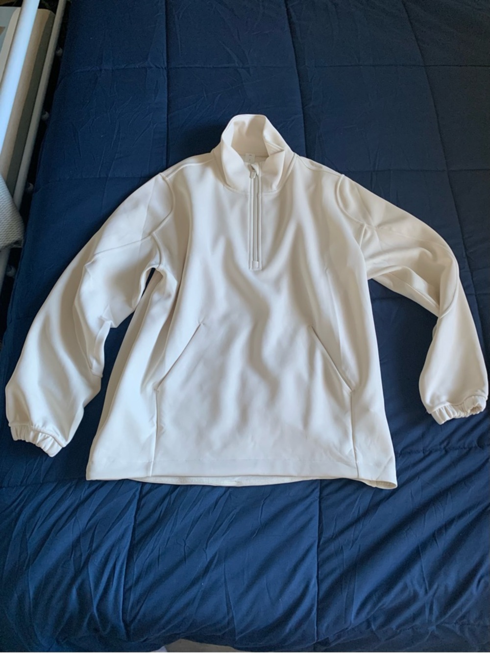 lululemon athletica Ivory Softstreme half zip Long size Small